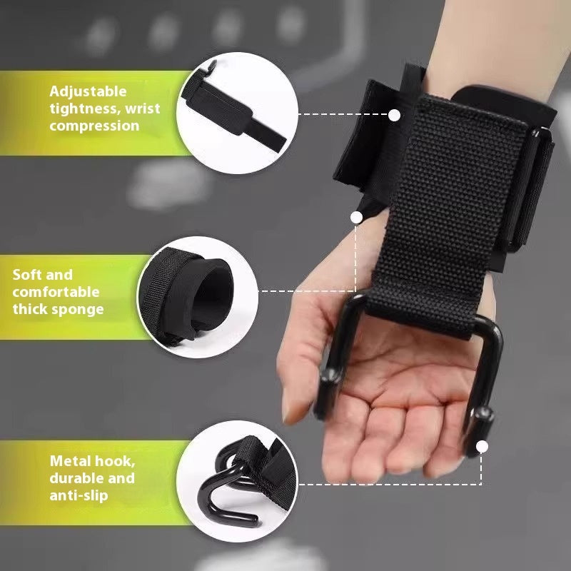 Pull-Up Grip Hooks with Wrist Support