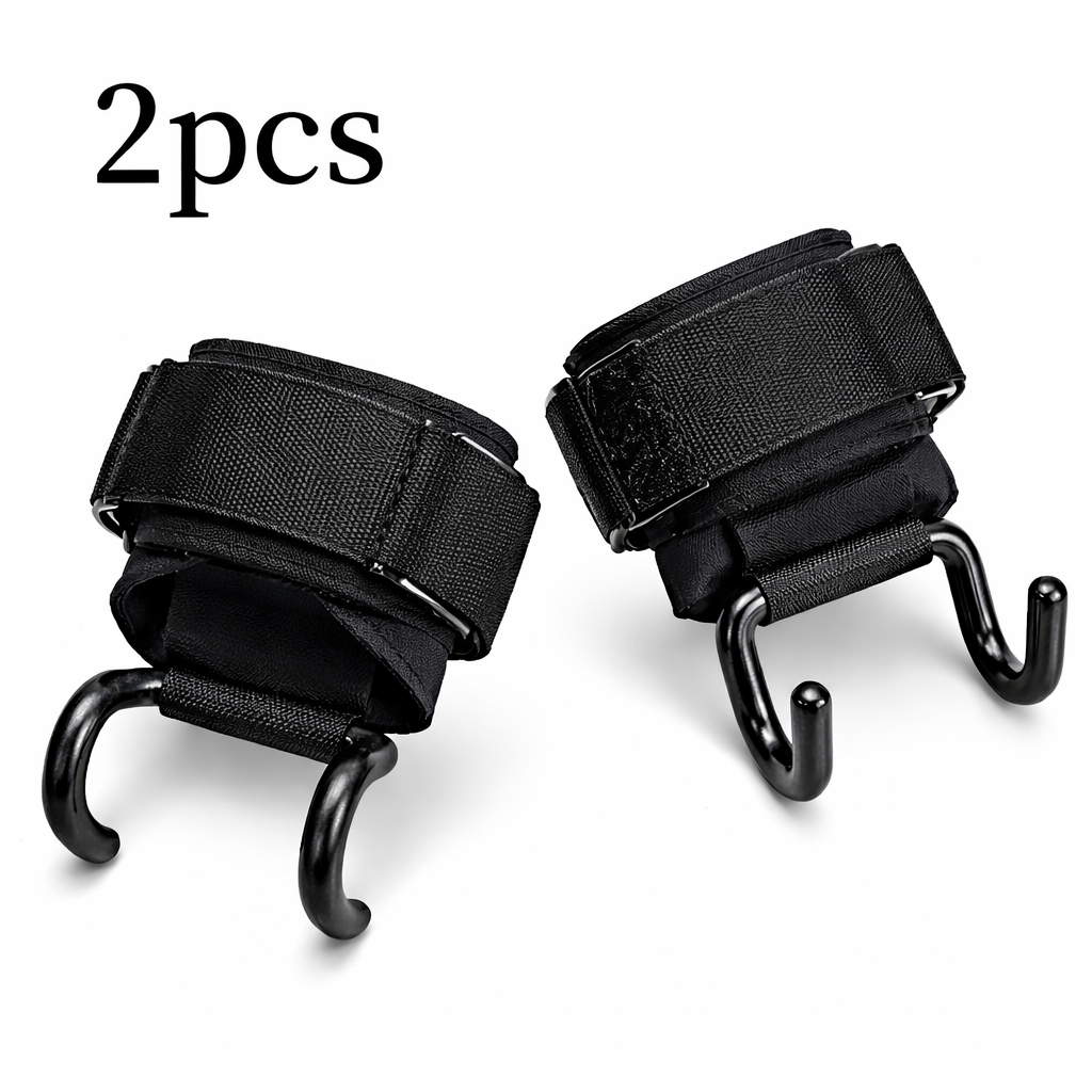 Pull-Up Grip Hooks with Wrist Support